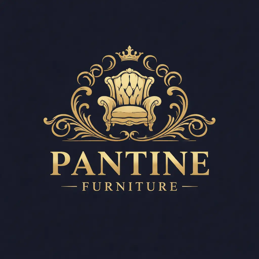 Pantine Furniture logo in gold